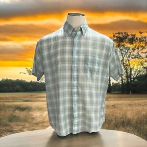 Wedgefield Men's XL Short Sleeve Plaid Button-Up Shirt Multicolor Lightweight‎